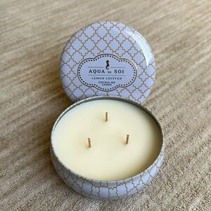 Aqua de SOI, 100% Premium Natural Soy Candle, Lemon Chiffon Triple Wick 21 oz